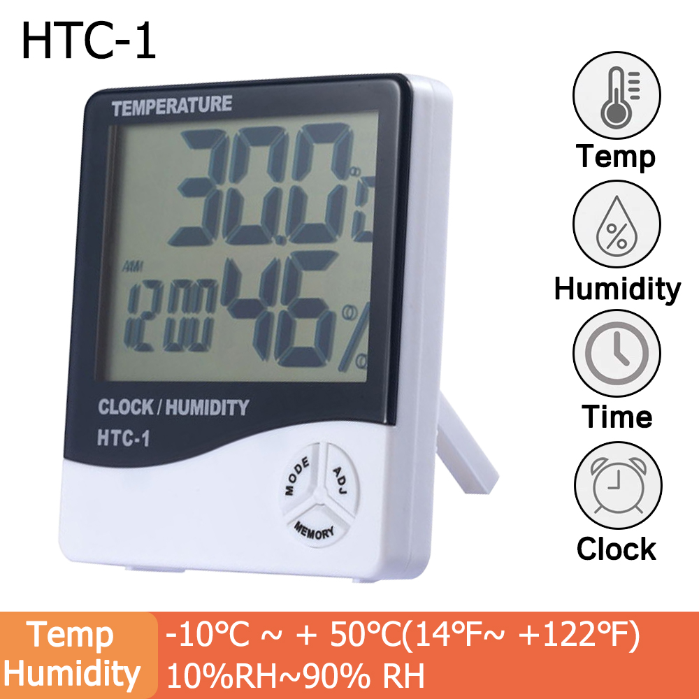 LCD Electronic Digital Temperature Humidity Meter Thermometer Hygrometer Indoor Outdoor Weather