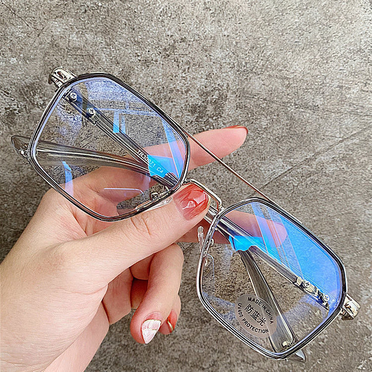 Transparent Double Flat Spectacles Myopia Glasses Frame Men And Women Trend Eyeglasses Frames Optical Eyewear