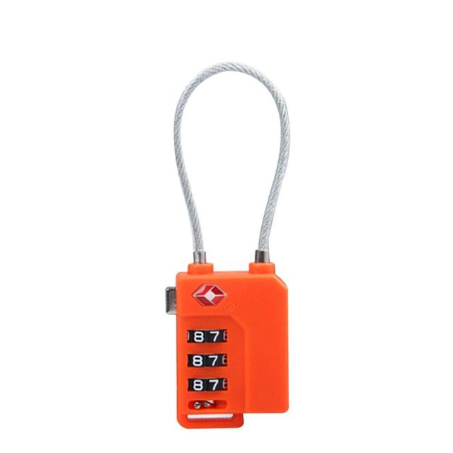 3 Digit Password Lock Steel Wire Security Lock Suitcase Luggage Coded Lock Cupboard Cabinet Locker Padlock