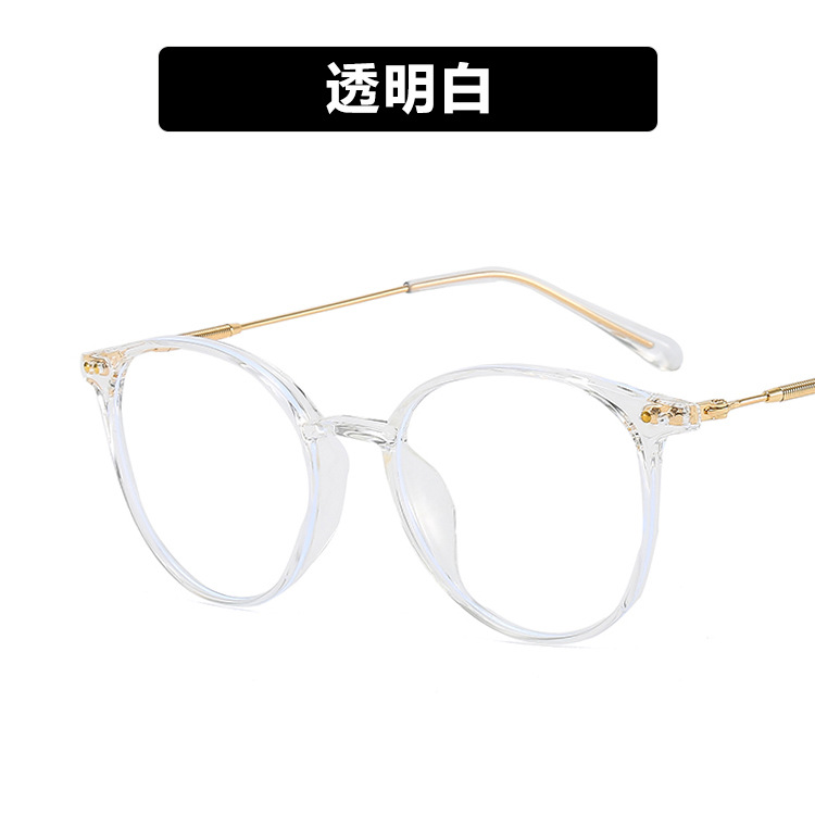 Tr 90 Transparent Computer Glasses Frame Women Men Anti Blue Light Round Eyewear Blocking Glasses Optical Spectacle Eyeglass