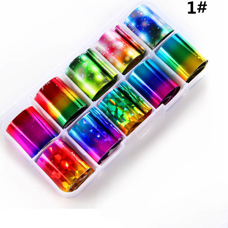 Nail Star Star Paper Set Japan and South Korea Symphony Laser Manicure Sticker Star Sticker Transfer Candy Nail Sticker