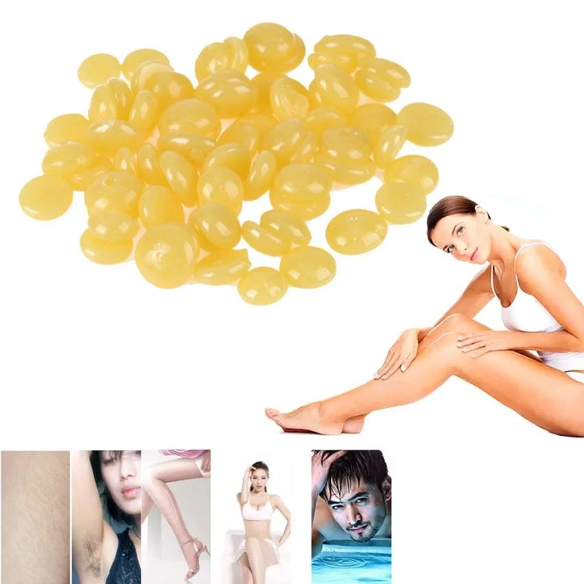 Hard Wax Beans Honey taste Depilatory Wax Pellet Brazilian Hot Film Pellet Waxing Bikini Hair Removal Bean 100g/Bag