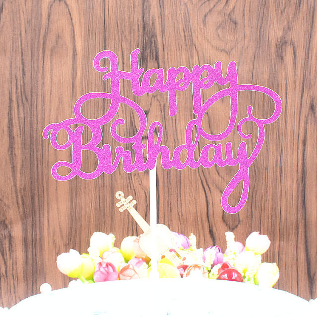 10PCS Party birthday baking cake flag European style paper happy birthday l card card cake tool