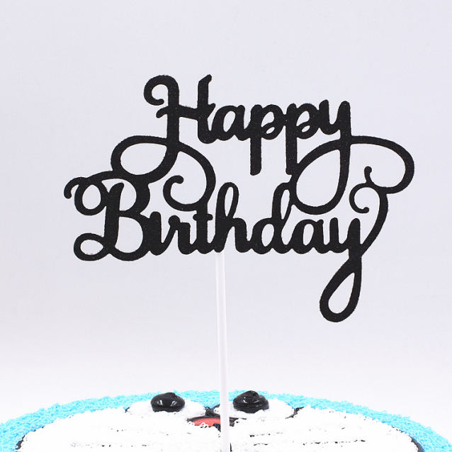 10PCS Party birthday baking cake flag European style paper happy birthday l card card cake tool