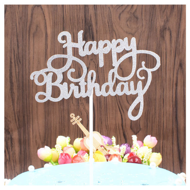 10PCS Party birthday baking cake flag European style paper happy birthday l card card cake tool
