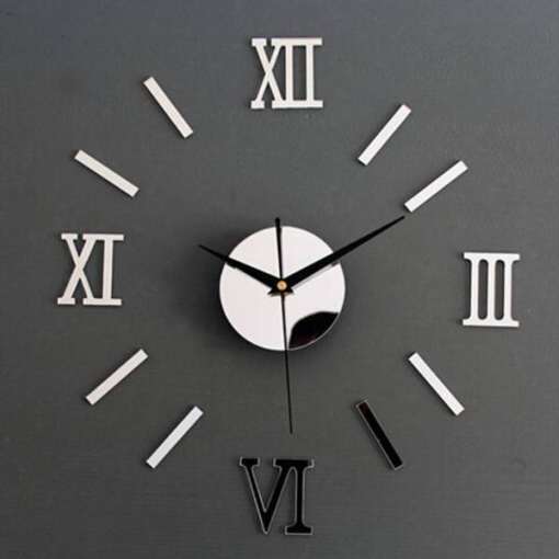 New 3D Wall Clock Simple Luminous Punch-free Acrylic Mirror Wall Sticker Digital Clock Creative Diy Living Room Bedroom Clocks New 3D Wall Clock Simple Luminous Punch-free Acrylic Mirror Wall Sticker