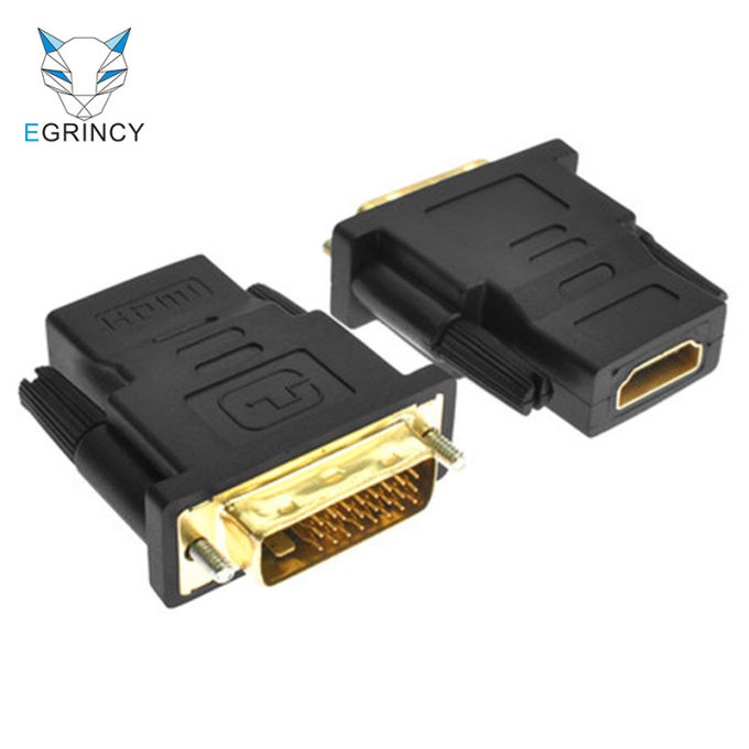 DVI 24 1 & 24 5 Male to HDMI Female Converter HDMI To DVI Adapter Support 1080P For HDTV Projector DVI-D Gold Plated Adapter