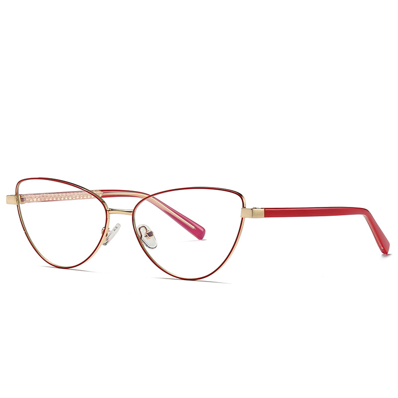 Metal Plain Optical Eye Glasses Women Eyeglasses Frame Retro Vintage Clear Lens Glasses