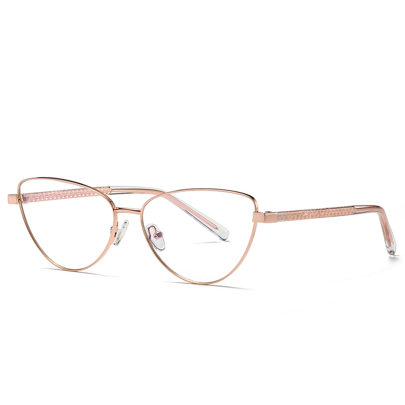Metal Plain Optical Eye Glasses Women Eyeglasses Frame Retro Vintage Clear Lens Glasses
