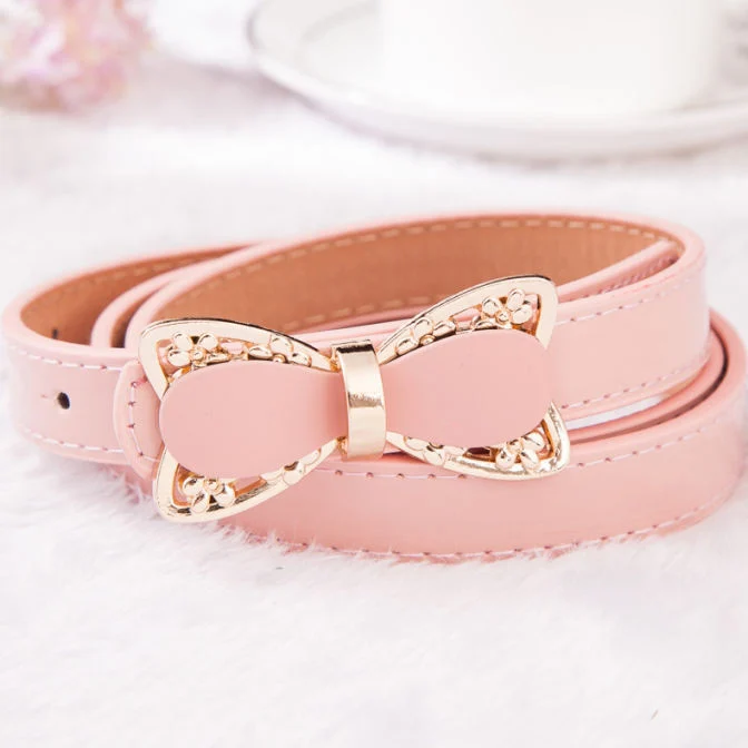 Womens Dress Belts Bow Belt For Women Faux Leather Female Belts Waist Strap Luxury Ceinture Femme Jeans for women