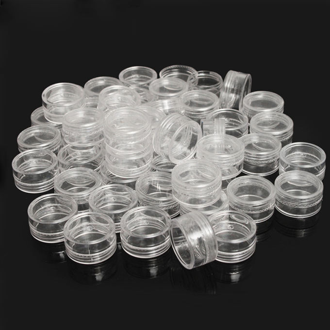 10pc Mini Refillable Bottles Cosmetic Empty Jar Acrylic Pot Eyeshadow Acrylic Makeup Bottle Jar Face Cream Box Container Storage