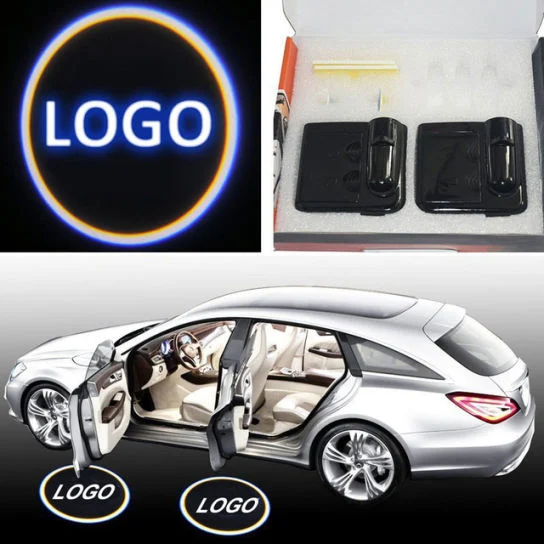 2PCS/pair Car LED Door Welcome Logo Laser Projector Shadow Light For Benz BMW Audi Ford Harley Kia Toyota Skoda Alfa Opel