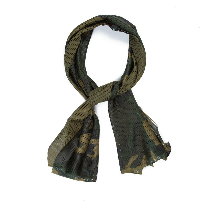 Camouflage tactical scarf Jungle camouflage army fan tactical camouflage mesh scarf Camouflage multi-color small square