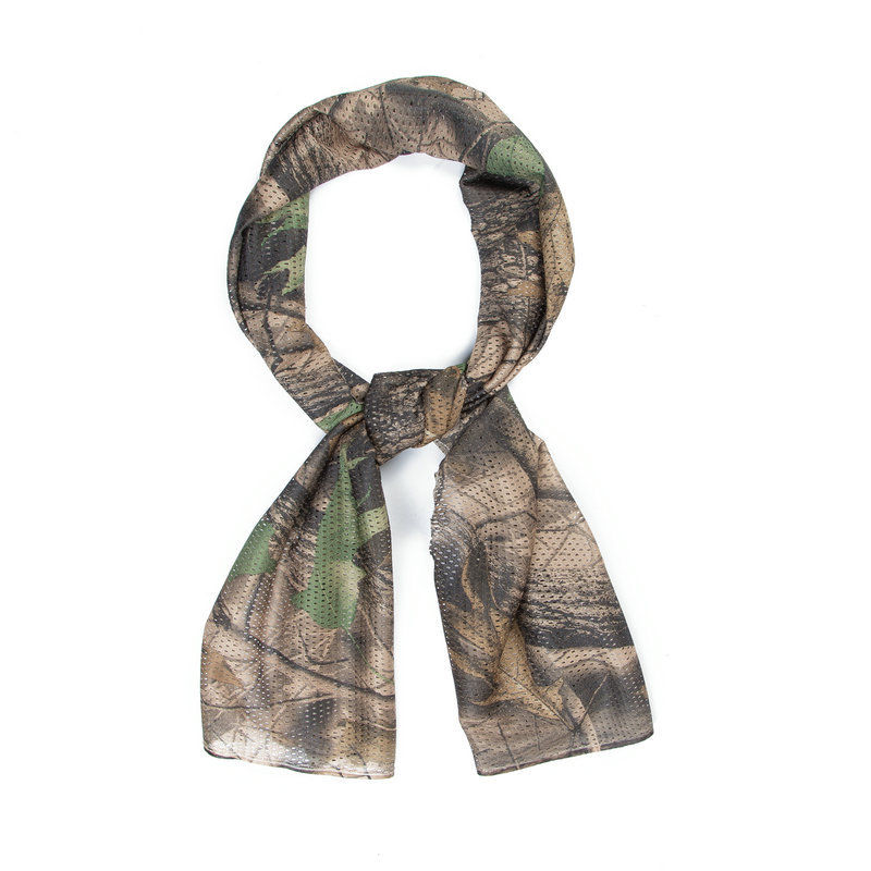 Camouflage tactical scarf Jungle camouflage army fan tactical camouflage mesh scarf Camouflage multi-color small square