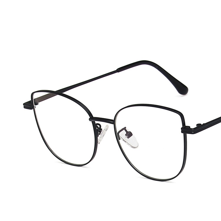 Metal Plain Optical Eye Glasses Women Eyeglasses Frame Retro Vintage Clear Lens Glasses   Computer Anti-Radiation Eyeglasses