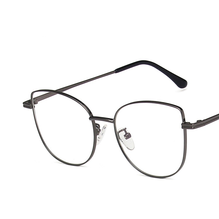 Metal Plain Optical Eye Glasses Women Eyeglasses Frame Retro Vintage Clear Lens Glasses   Computer Anti-Radiation Eyeglasses