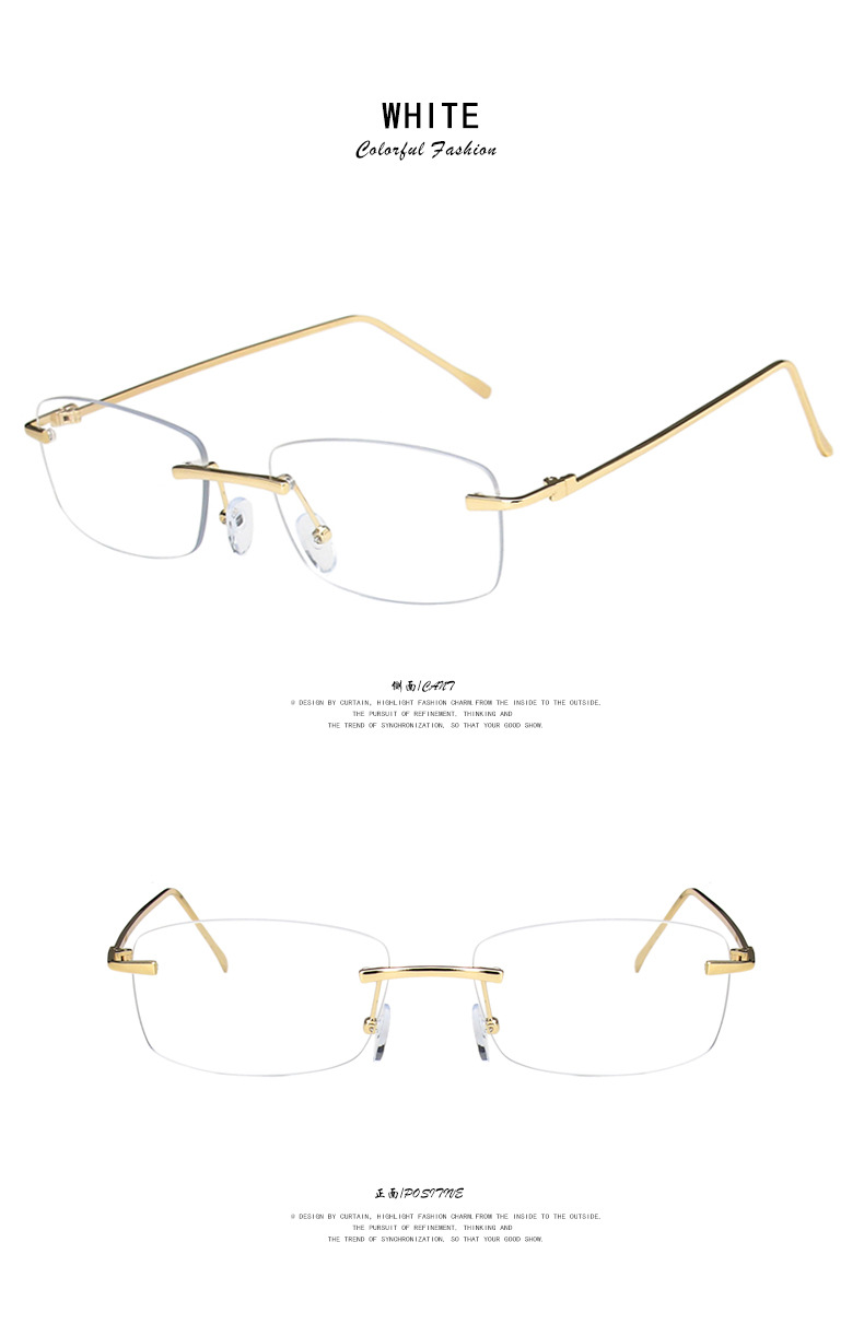 Frameless trimmed small frame sunglasses 2021 new retro square ins sunglasses trend metal sunglasses women