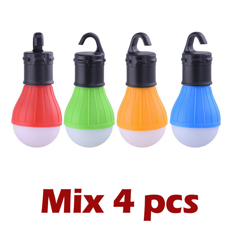 4pcs/lot Wholesale Portable Camping Equipment Outdoor Hanging Camping Lantern Soft Light LED Camp Lights Bulb Lamp for Fishing