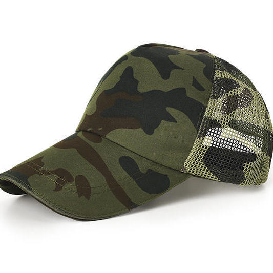 Cotton baseball cap mesh cap outdoor men's student shade training sports trendy camouflage hat
