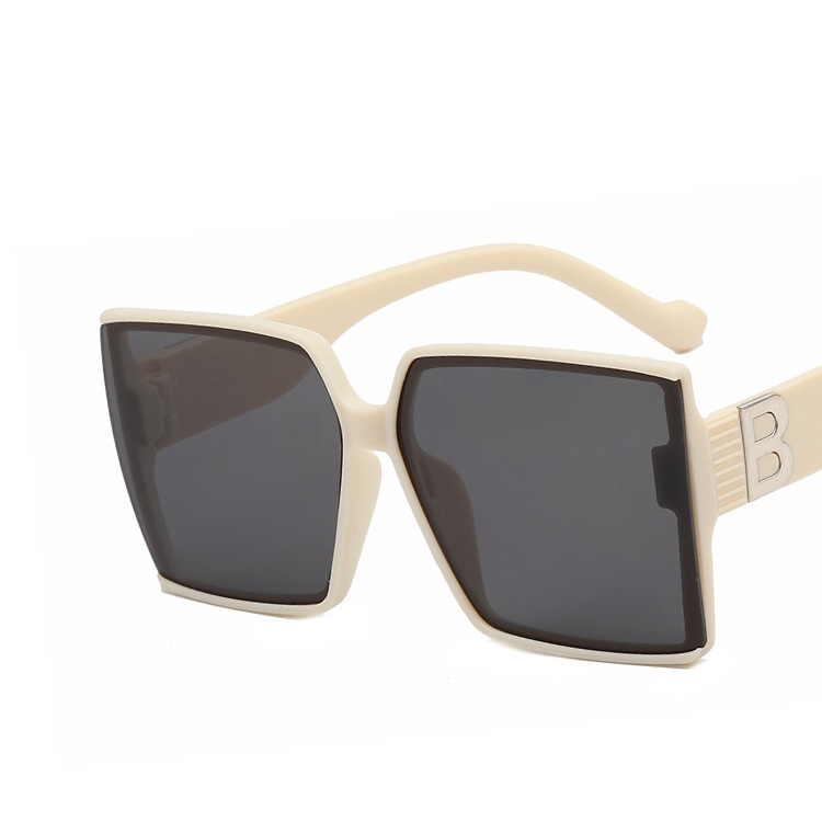 Letter B sunglasses square female UV protection 2022 new Korean version sunglasses street shot big face thin