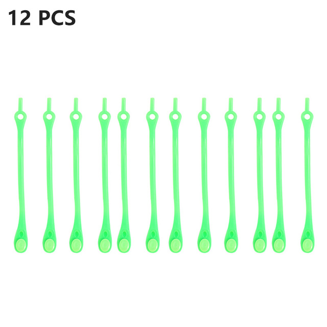 12pcs/Set Waterproof Silicone Shoelace Safty Shoes Accessories Round Elastic Shoelaces No Tie Lazy Shoe Laces