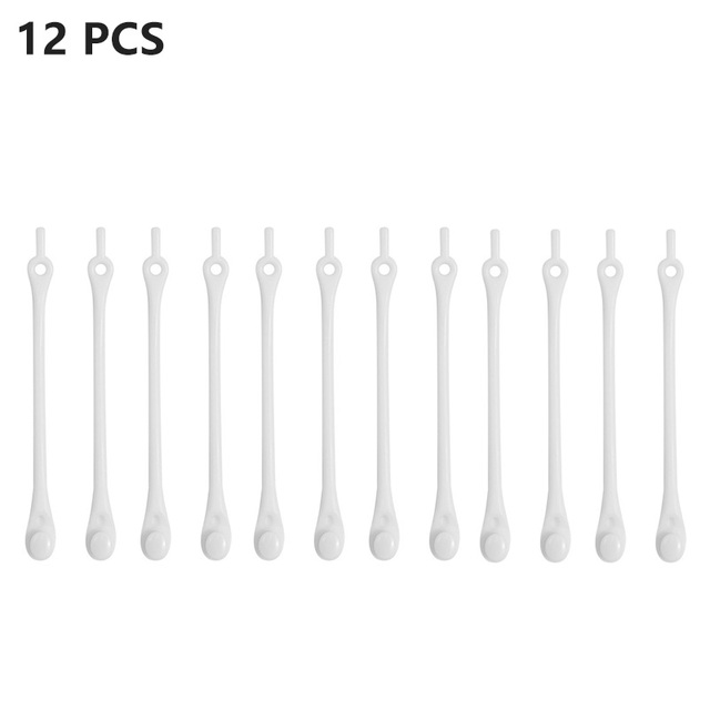 12pcs/Set Waterproof Silicone Shoelace Safty Shoes Accessories Round Elastic Shoelaces No Tie Lazy Shoe Laces