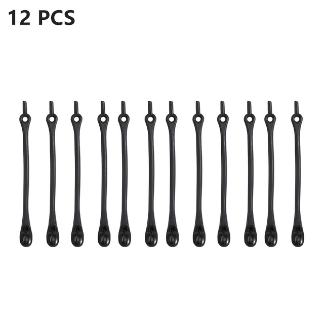 12pcs/Set Waterproof Silicone Shoelace Safty Shoes Accessories Round Elastic Shoelaces No Tie Lazy Shoe Laces