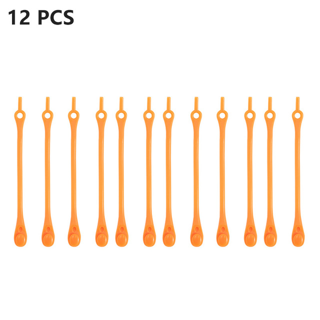 12pcs/Set Waterproof Silicone Shoelace Safty Shoes Accessories Round Elastic Shoelaces No Tie Lazy Shoe Laces