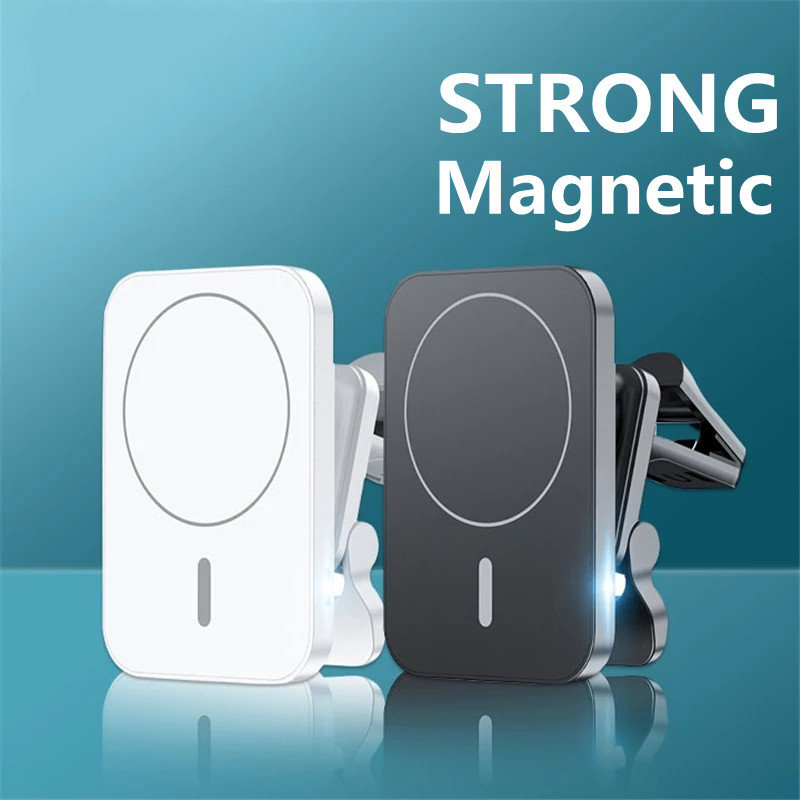 15W Magnetic Wireless Chargers Car Air Vent Stand Phone Holder Mini QI Fast Charging Station For iPhone 12 13 14 Pro Max macsafe