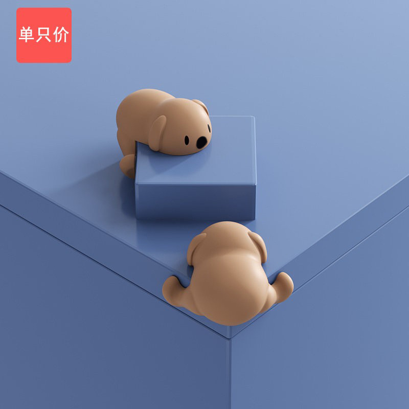2PCS Cute Dog Child Safety Corner Protector Guards 1PCS Soft Silicone Security Protection Cartoon Decoration Table Corner Guards