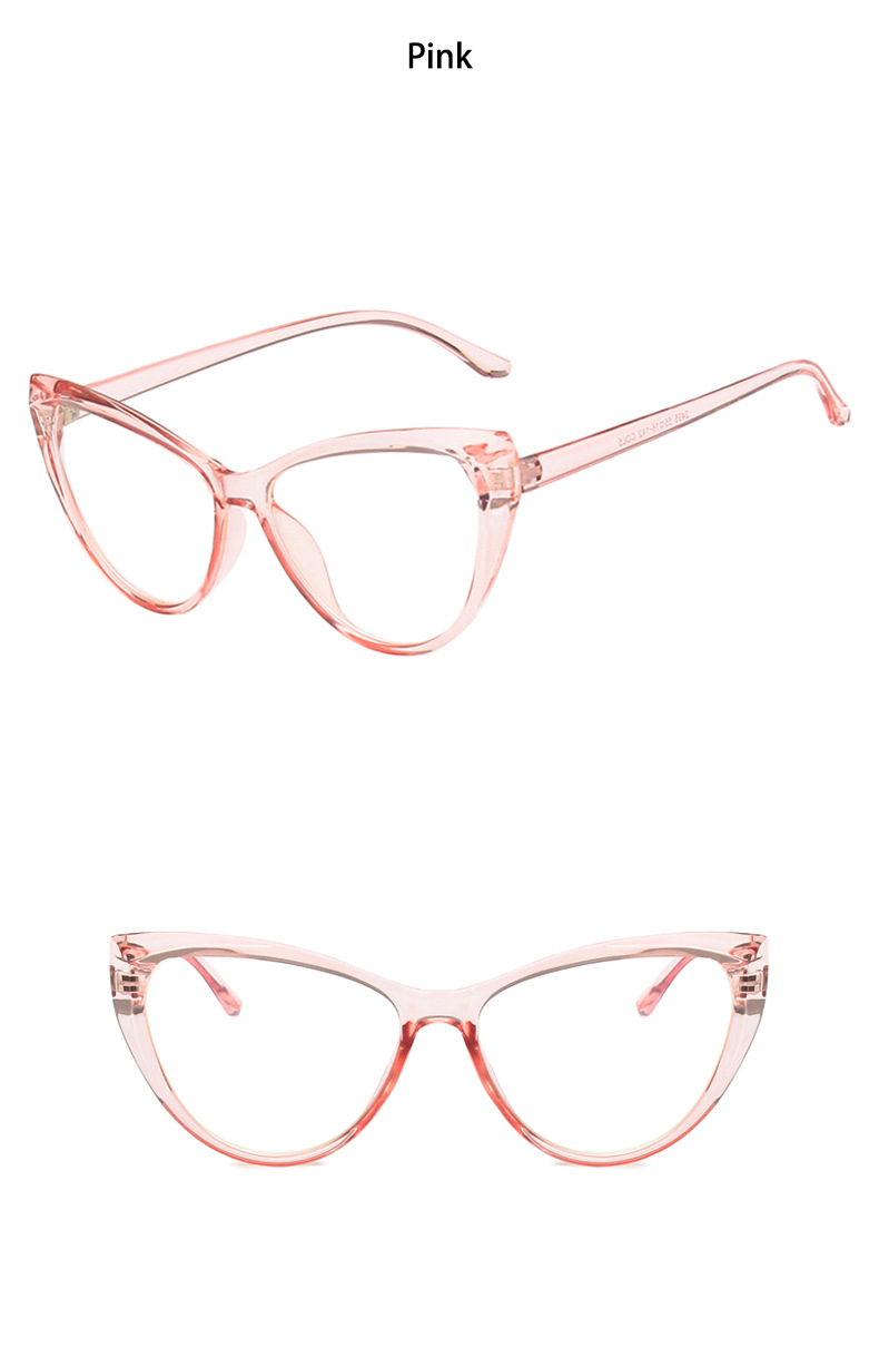 Cat Eye Anti Blue Light Glasses Blocking Filter Computer Glasses Men Women Super Light Frame Eyeglasses Pink Clear Spectacles