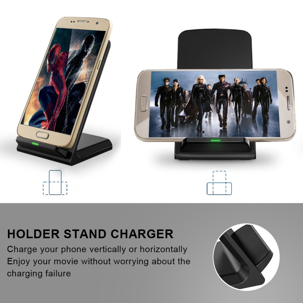 15W Qi Wireless Charger Stand For iPhone14 13 12  Pro X XS Max XR 8 Samsung S21 S20 S10 Fast Charging Dock Station Phone Holder