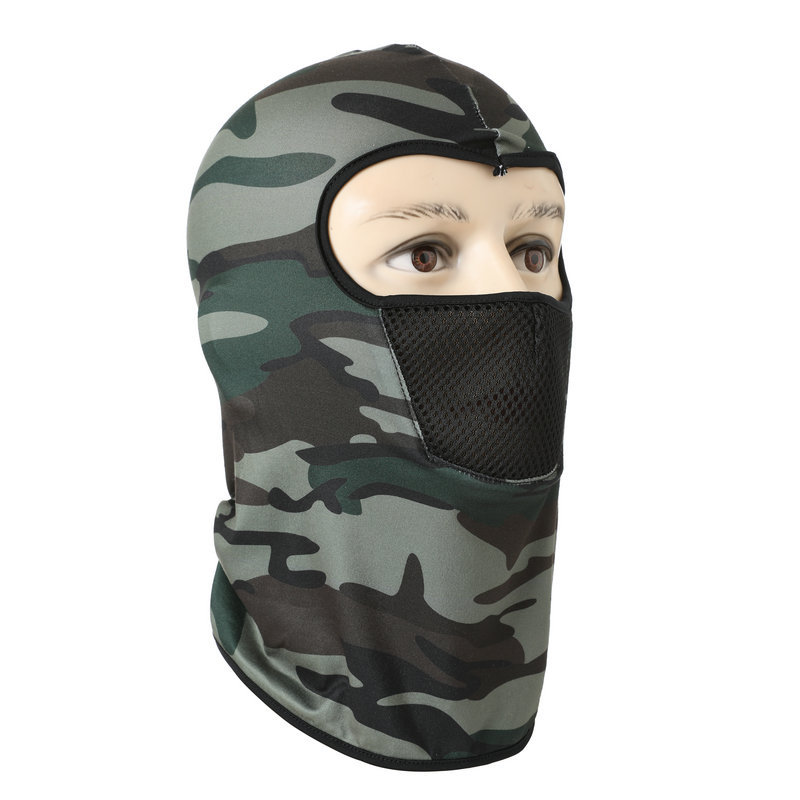 Camouflage Head Cover Outdoor Riding Mask Hiking Sunscreen Cold proof Fast drying and Sweating Mask
