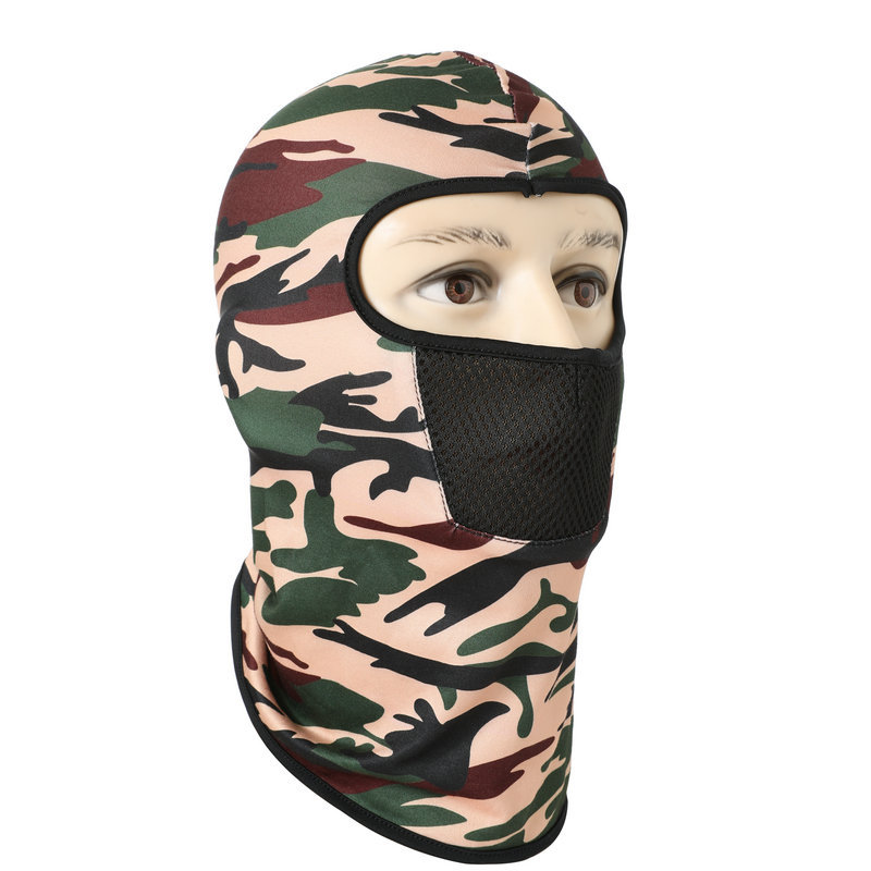 Camouflage Head Cover Outdoor Riding Mask Hiking Sunscreen Cold proof Fast drying and Sweating Mask