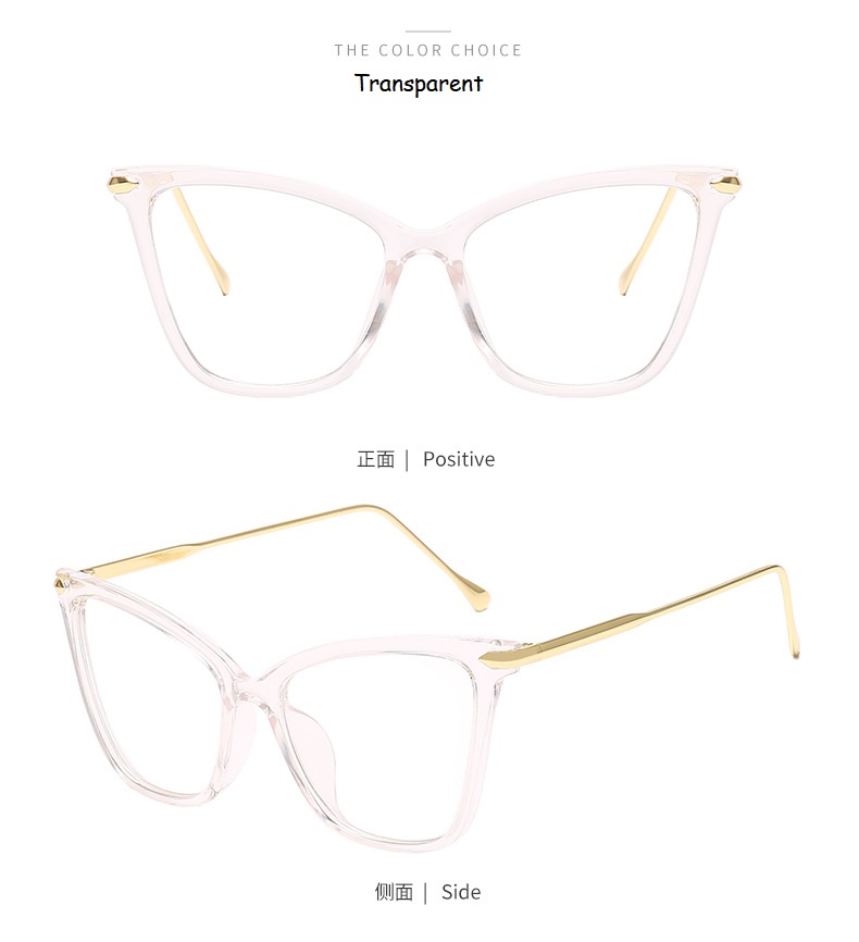 Cat Eye Glasses Clear Frame Women Fashion Transparent Myopia Optical Glasses Frame Cat Eyeglasses Frames Spectacle Fake Glasses