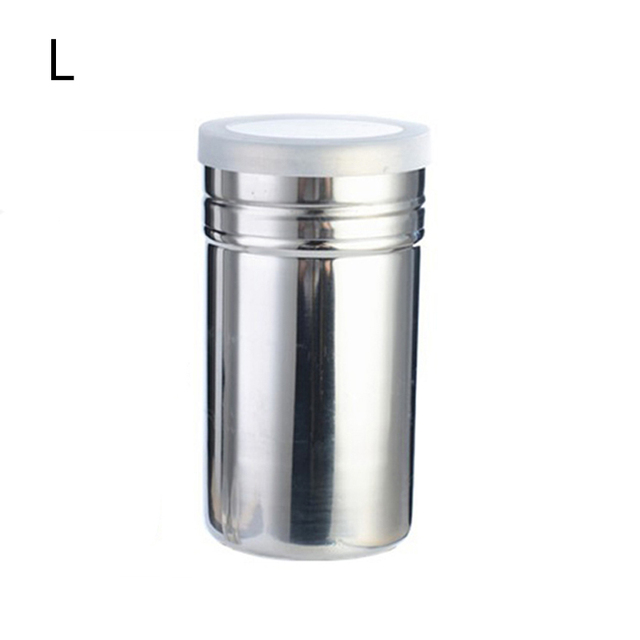 Stainless Steel Powder Sugar Shaker With Lid, Coffee Cocoa Fine Mesh Shaker Power Can For Icing Sugar Cocoa Pepper Flour Cappuccino Latte Chocolate Shaker