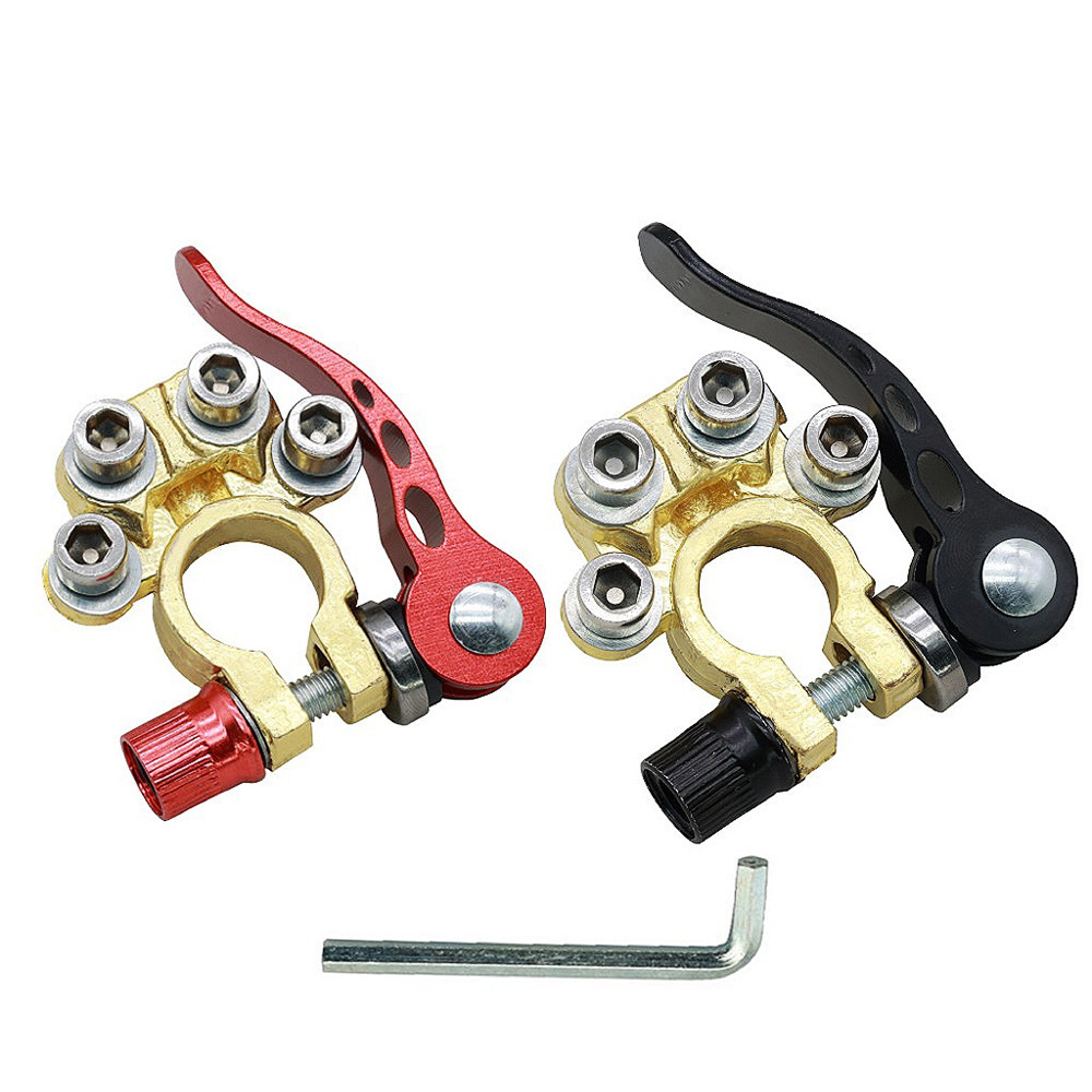 Car Battery Terminals Car Charger 12 v Battery Charger 12V erminal Connector Battery Cable Terminal Adapter Copper Clamps 1 Pair