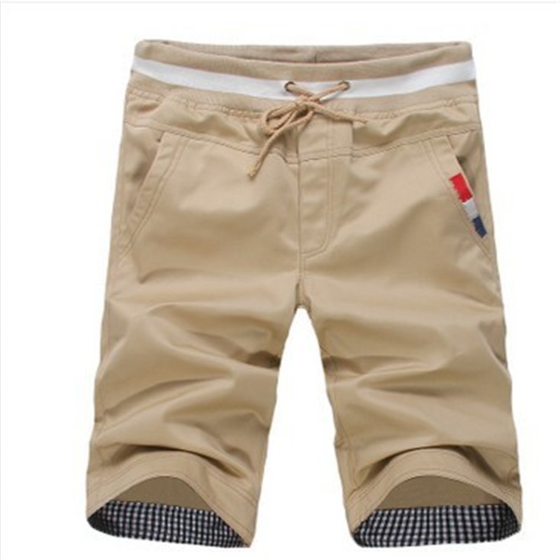 cotton slim beach shorts sweatpants trousers pants light brown