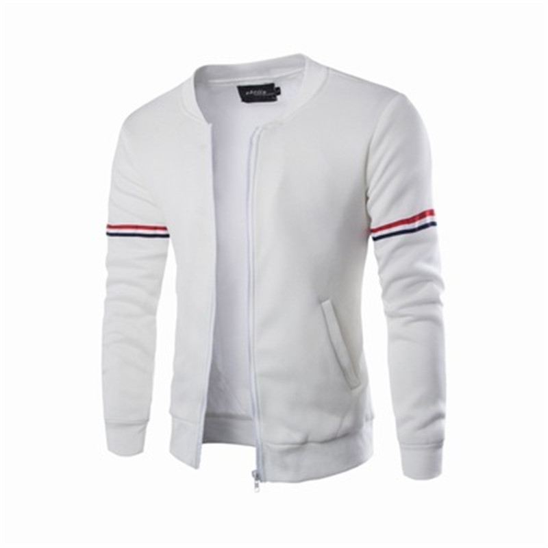 New England Ribbon Decorative Stand Collar Jacket Men&apos;s Slim Jacket Long Sleeve