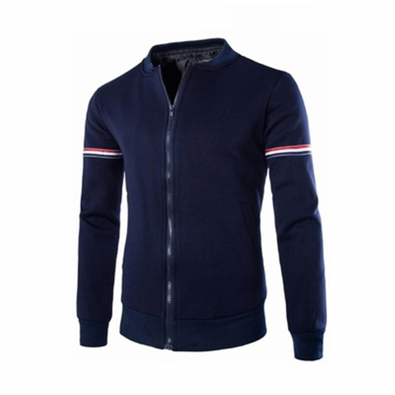 New England Ribbon Decorative Stand Collar Jacket Men&apos;s Slim Jacket Long Sleeve