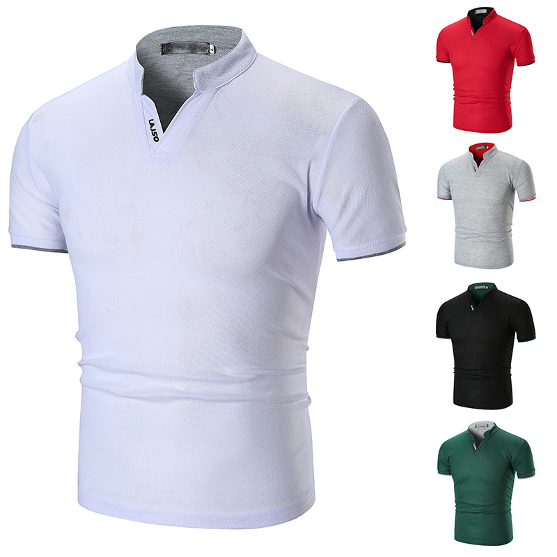 New men's polo shirt sportswear Outdoor Jacket V-neck T-shirt short sleeves