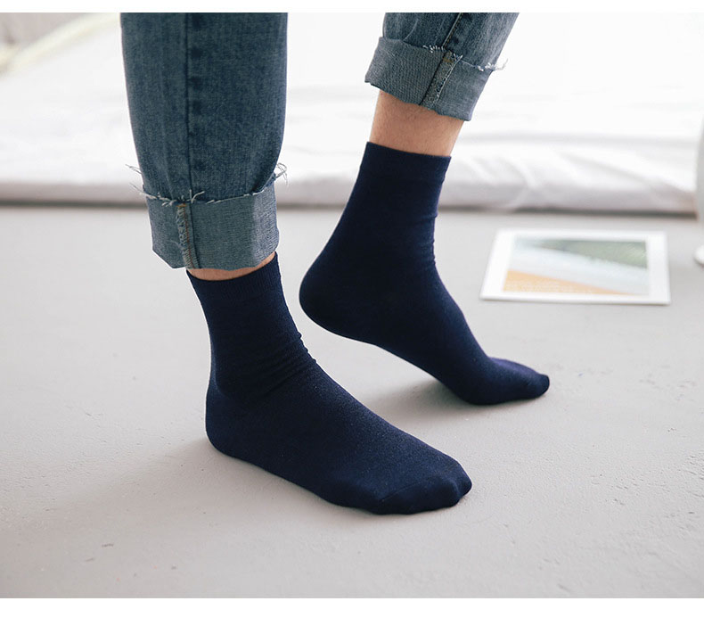 1 box 5 pairs of new men&apos;s socks business socks sports casual socks boxed tube cotton socks