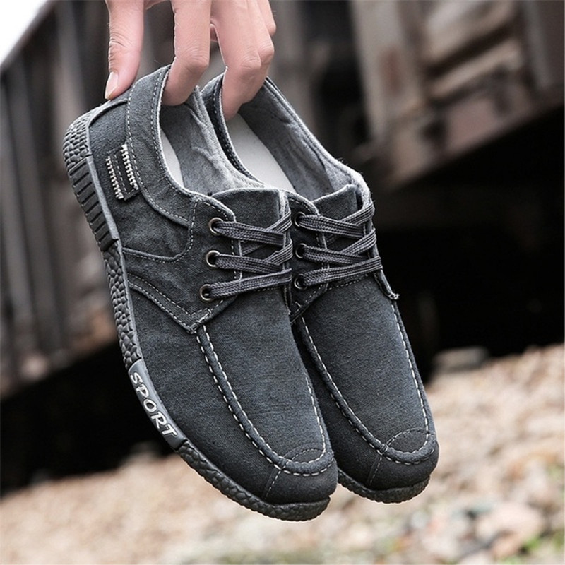 New Fashion Men&apos;s Jeans Canvas Shoes  Leisure Sports Shoes Low Upper Cloth Shoes
