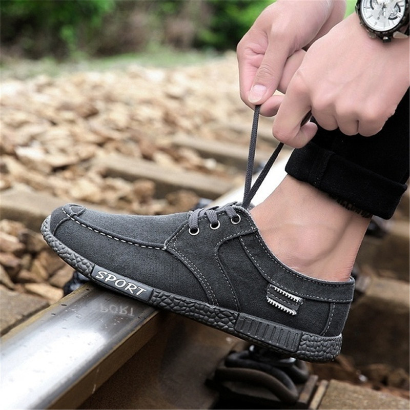 New Fashion Men&apos;s Jeans Canvas Shoes  Leisure Sports Shoes Low Upper Cloth Shoes