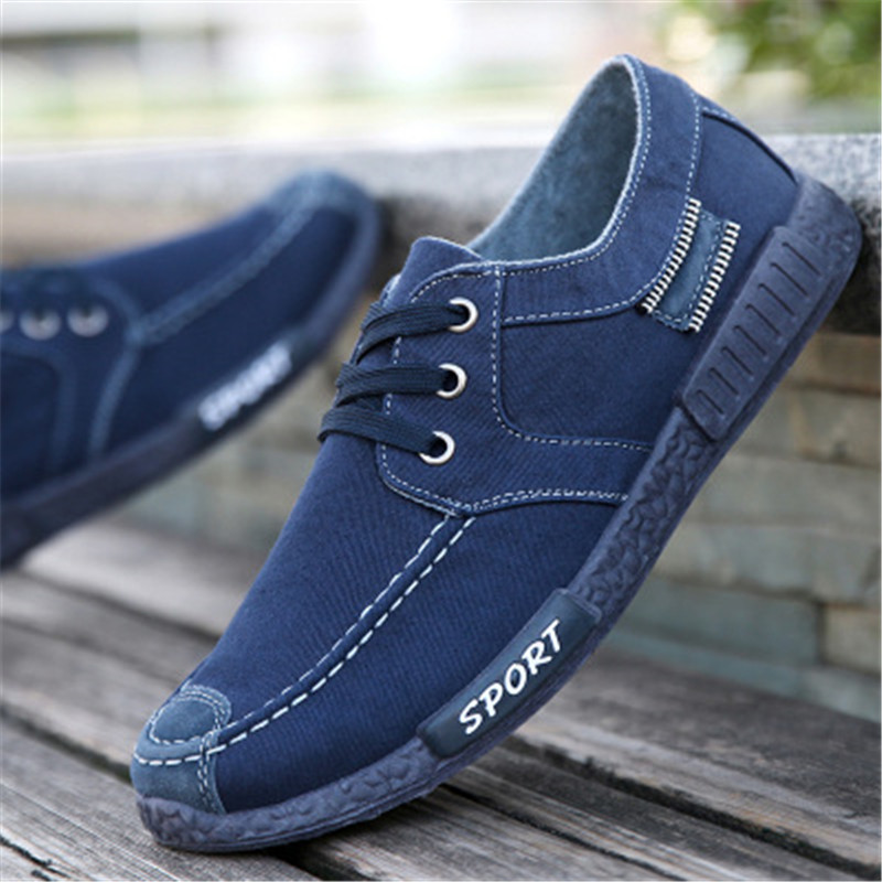 New Fashion Men&apos;s Jeans Canvas Shoes  Leisure Sports Shoes Low Upper Cloth Shoes