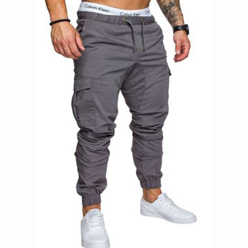 New men's multi-pocket trousers men's casual trousers