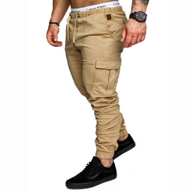 New men's multi-pocket trousers men's casual trousers