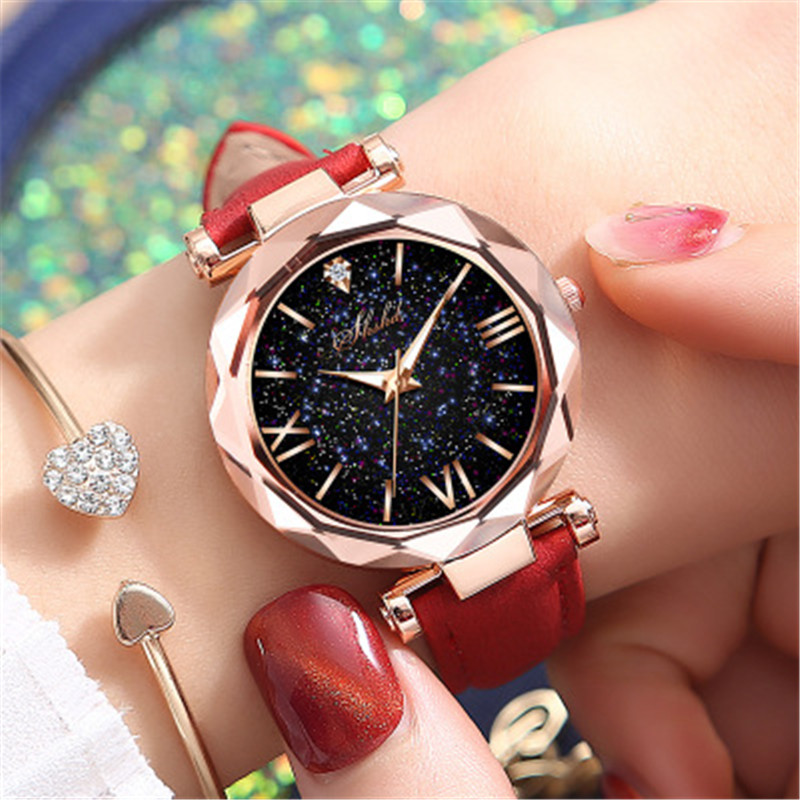 New ladies watch rhinestones Roman scale casual female watch