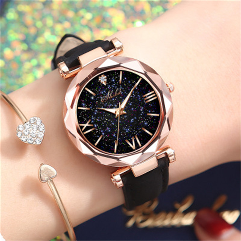 New ladies watch rhinestones Roman scale casual female watch