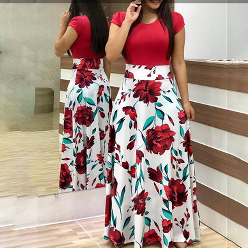 women's clothes, long dresses, short sleeved dresses ladies wear